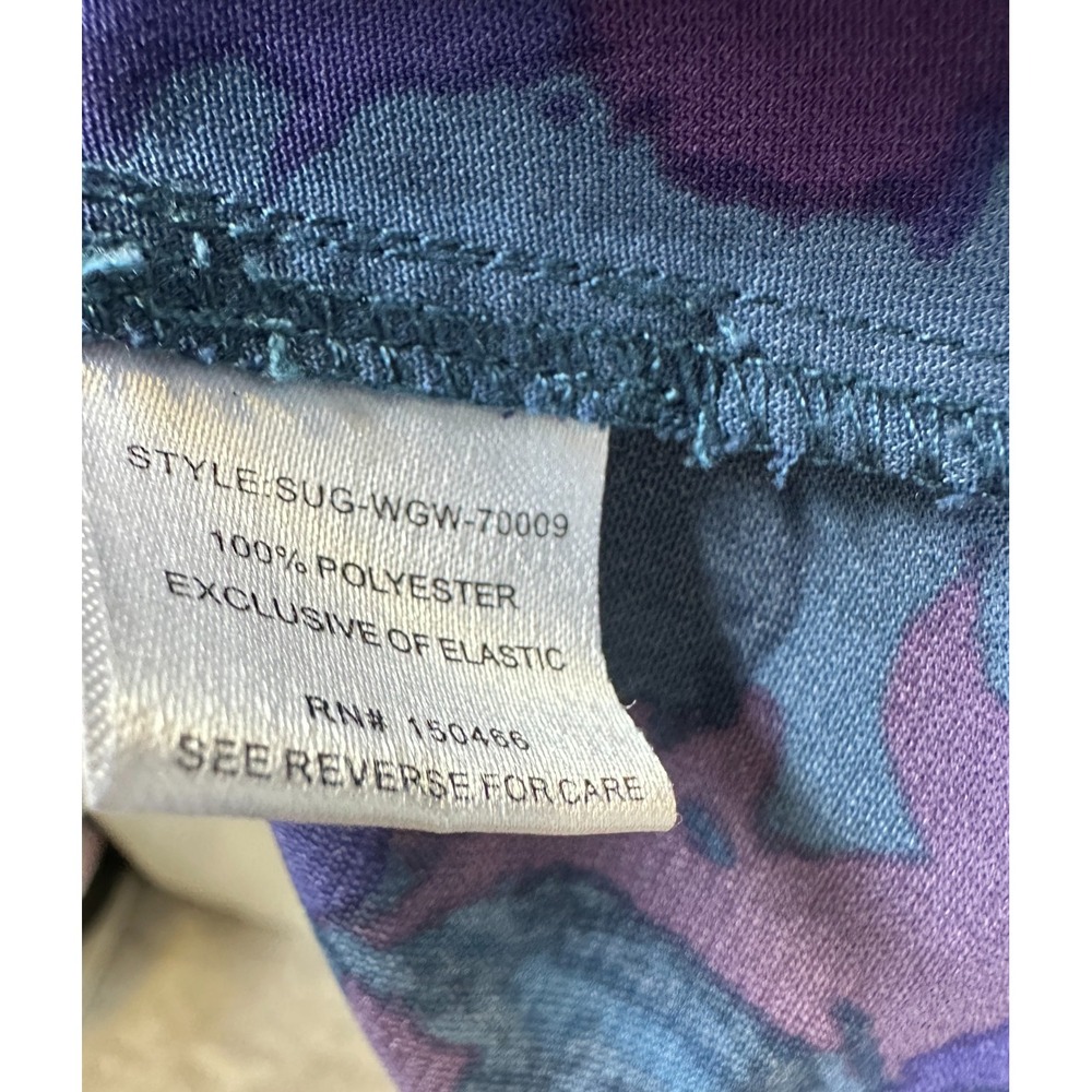41 Hawthorn Smocked Waist V-Neck Midi Dress Floral Blue Purple SS Fit & Flare XL - Picture 6 of 11